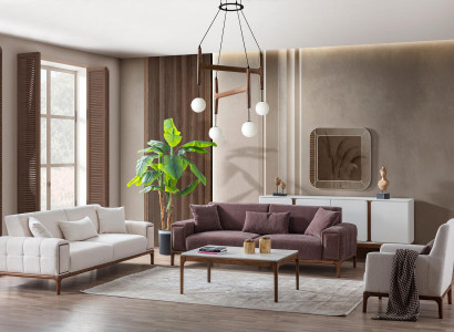 Sofagarnitur 3+3+1 Sitzer + Couchtisch 4tlg Set Polster Möbel Sofa Couch